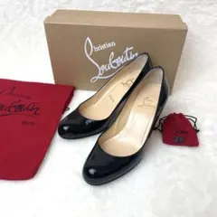 超美品✨クリスチャンルブタン レッドソール パテントレザーパンプス 黒 23.5