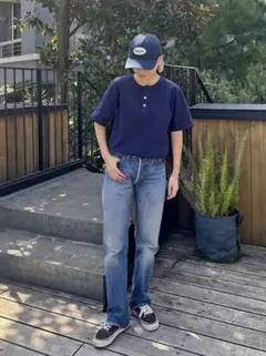 スタンダードカリフォルニア　リブヘンリー　Tシャツ ヘビーウェイトXLのサムネイル