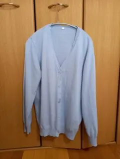 ライトブルー Vネック カーディガン