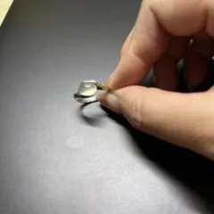 4℃　ムーン　ストーン　リング　12号　傷汚れあり　付属品なし　925