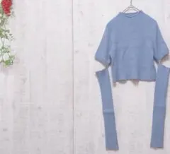 Chico アームウォーマー ボトルネック リブ ニット Free