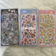 《正規品》ディズニー　プチドロップステッカー　3枚セット
