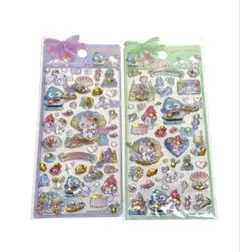 3D 立体シール　ぷっくりシール　サンリオ　キャラクターズ　海外正規品　2枚