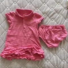 Ralph Lauren ピンク ポロワンピース　ブルマセット