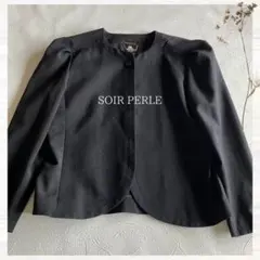 SOIR PERLE 東京ソワール フォーマルジャケット 黒 長袖 ブラック