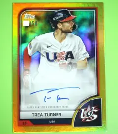 Topps mlb auto トレイターナー 直筆サインカード トレイ・ターナー wbc 直筆サイン topps - メルカリ