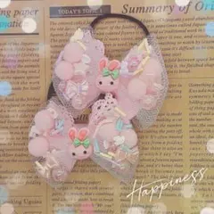 431✾︎ ハンドメイド ヘアゴム2個セット 22㎜くるみボタン - メルカリ