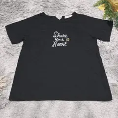 サマンサモスモスブルー ロゴ刺繍 半袖 カットソー ブラック Mのサムネイル
