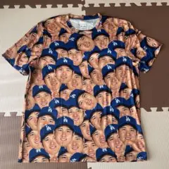 ドジャーズ大谷選手顔だらけTシャツ