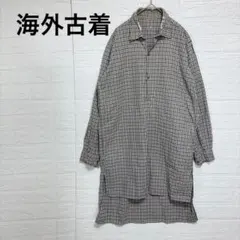 ヴィンテージ チェック柄プルオーバーシャツ グランジ ボロ 雰囲気系 39