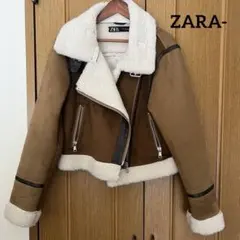 ZARA ムートンジャケット ブラウン