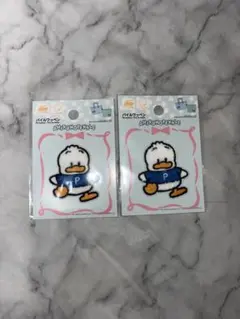 あひるのペックル　ワッペン2点セット