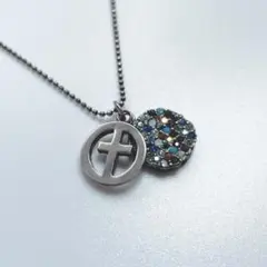 ✱クロス＆カラーストーン✱ネックレス ペンダント アクセサリー