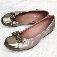 【人気デザイン】ジーロ24㌢アシックスウォーキング GIRO リボン パンプス