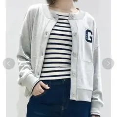 GAP ロゴ　スウェット　カーディガン