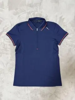 RLX ラルフローレン 半袖速乾ハーフジップポロシャツ レディースS ネイビー