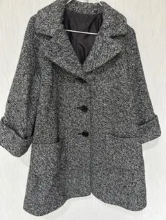 オーバーサイズ グレー ボタン付きコート