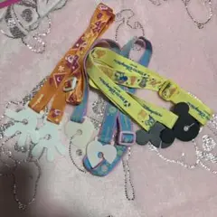 ディズニーポップコーンバケット　ストラップのみ　3個セット　ミッキーフレンズ