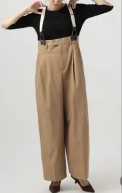 ベイフロー BAYFLOW サスペンダー付きハイウエストパンツ S