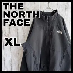 た*ん様 ノースフェイス　ソフトシェルジャケット　裏起毛　刺繍ロゴ　黒　ゆるだぼ