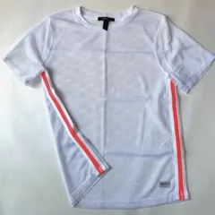 最安★③③【Sale♪】メッシュTシャツ♪ forever21 蛍光ストライプのサムネイル