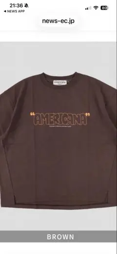 AMERICANA アメリカーナ｜ヴィンテージ天竺 クロップドTのサムネイル