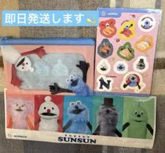 パペットスンスン スシロー ポーチ ピンク シール シート