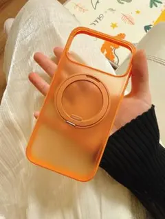 オレンジ マグネット式 iPhoneケース