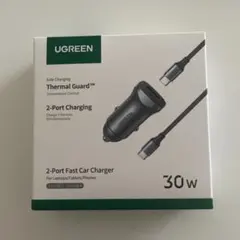 UGREEN 30W 2ポート カーチャージャー 車載充電器