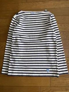 ORCIVALオーシバル　長袖　バスクシャツ 紺×生成り　サイズ0 美品