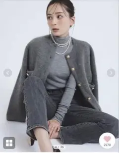 2025年最新】ラクーンブレンドノーカラーニットジャケットの人気