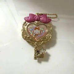 ハート型キーホルダー リボン付き