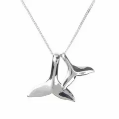 ホエールテール ネックレス ハワイアン アクセサリー クジラ 尾　幸運の象徴　A