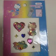 【未使用】ハローキティ 立体デコシール ホログラム 350円 レトロ サンリオ