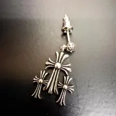 【刻印あり】クロスピアス キャッチ付 シルバー925新品