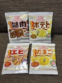 日清カップヌードル　具材　トッピング　謎肉　エビ　たまご　ポテトのサムネイル