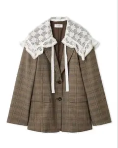 snidel レースカラーテーラードジャケット　チェック