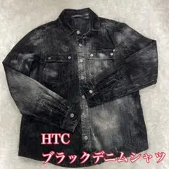 HTC Losangelesエイチティーシーデニムシャツ　black加工モデル