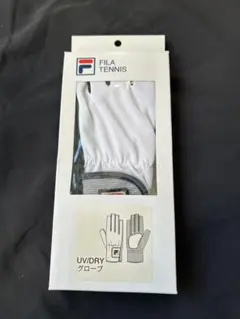 FILA UV/DRY グローブ ホワイト/ネイビー