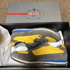 PRADA スエードスニーカー グレー/イエロー26.5のサムネイル
