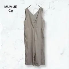s274 MUMU & Co. しまむら コーデュロイ サロペット 白 M 春秋