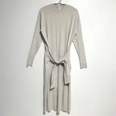 MICHEL KLEIN ロングニットワンピース　パープル　38