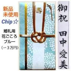 《花ごころ　ブルー》ご祝儀袋　御祝儀袋　御祝い袋　金封　祝儀袋　婚礼用　のし袋