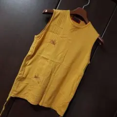 【ヴィンテージ】コムサデモード 和柄刺繍 ノースリーブ Tシャツ タンクトップのサムネイル
