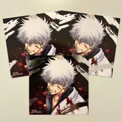 【3枚】坂田銀時／銀魂 吉原大炎上 アニメイト 特典 箔押しスクエアカード