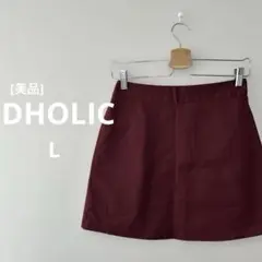 美品[DHOLIC]ディーホリック　ミニスカート ボルドーカラー
