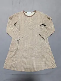 チェック柄 長袖ワンピース 130サイズ