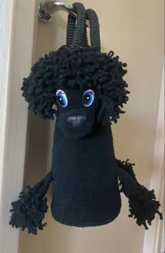 毛糸　かぎ編みハンドメイドバック (ブラック)