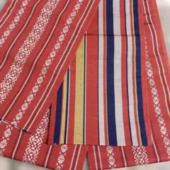 美品】米沢織 紬さがの 八寸名古屋帯 スワセンイ 眼鏡織 格子柄 正絹