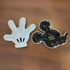 ミッキーマウス デザイン 皿 2点セット